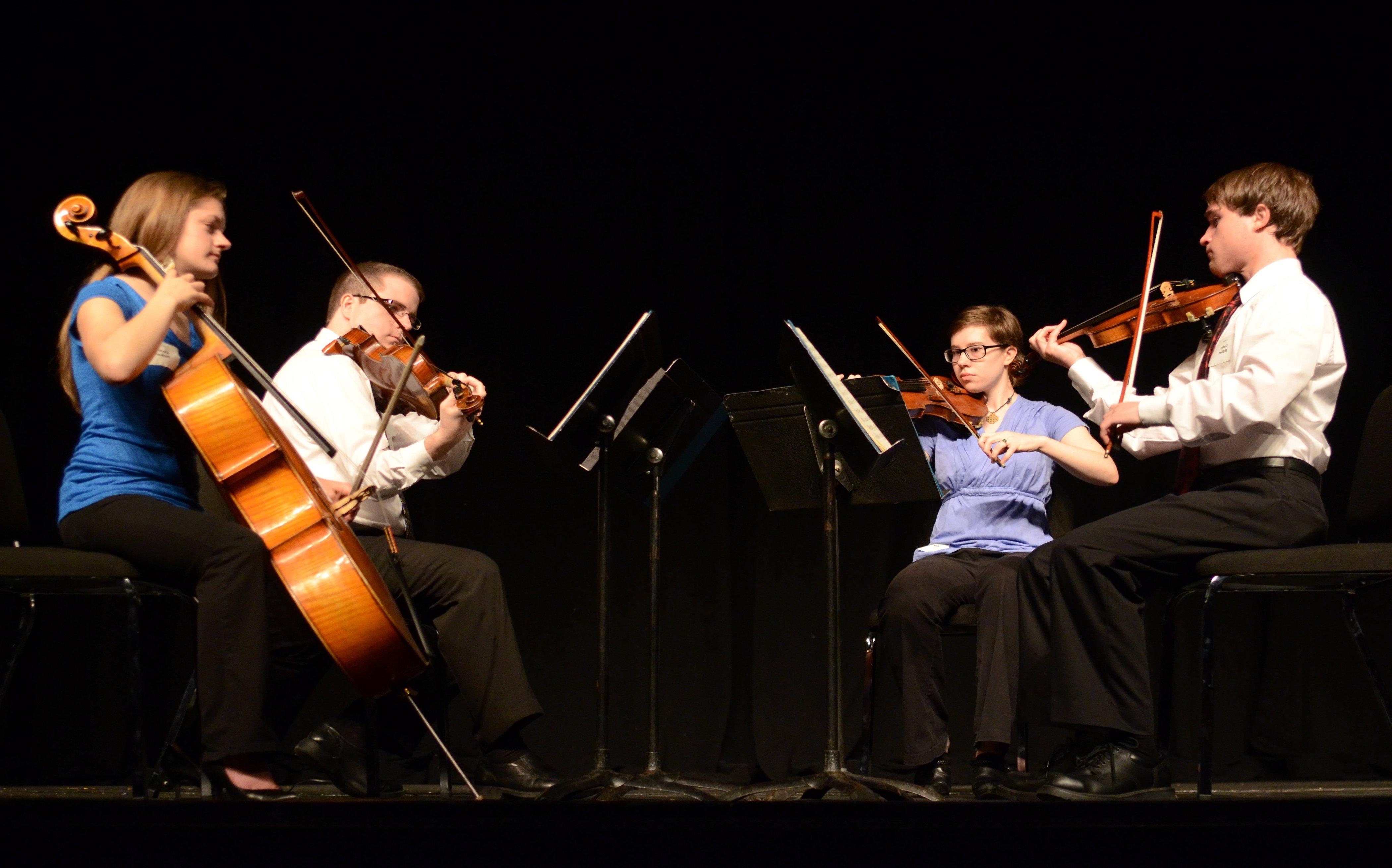 string quartet performs